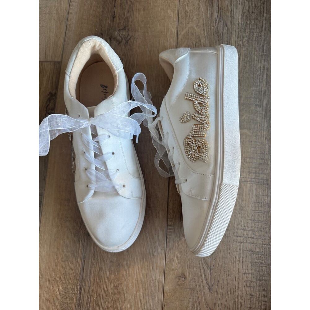 Betsy Johnson Bride Sneakers Rhinestone